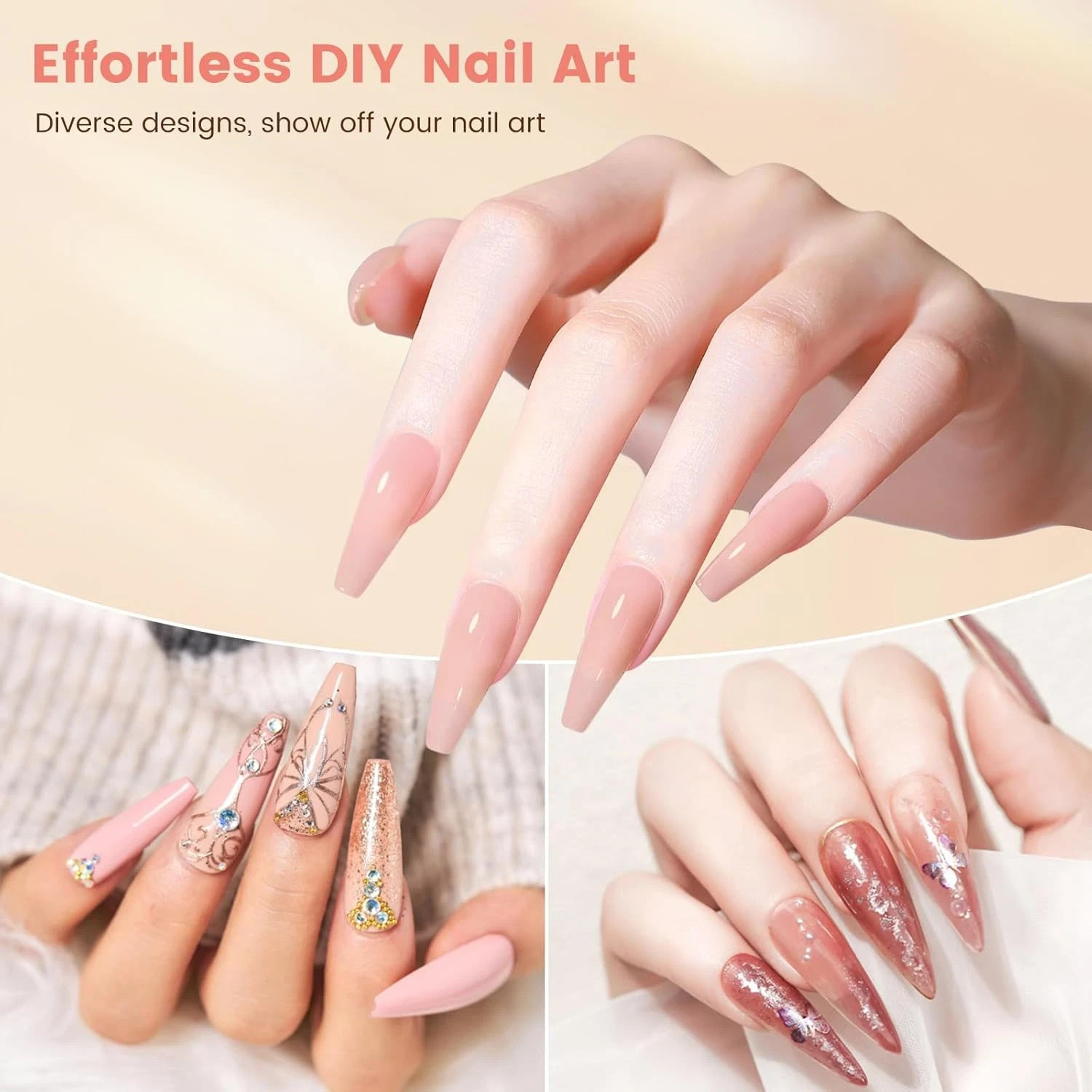 Complete Acrylic Nail Kit with UV Lamp and Tools for Beginners