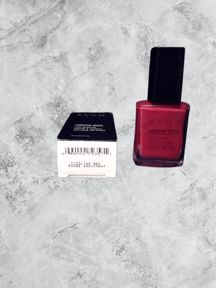 Avon NailWear Pro+ Nail Enamel Sizzling Red 0.4 fl oz Nail Polish NIB