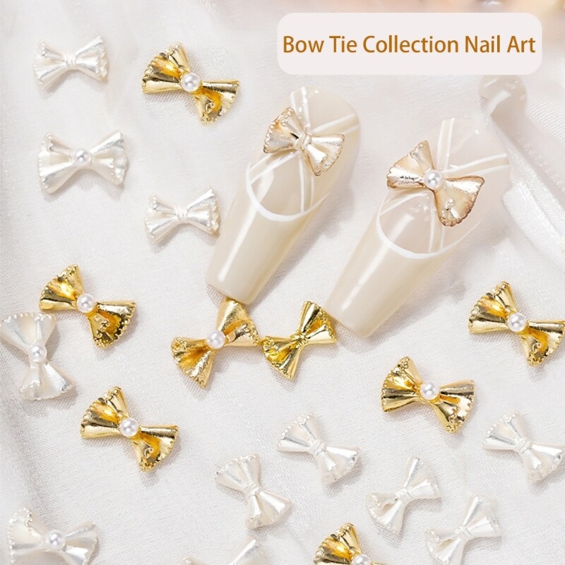50x Sweet Bowknot Bow Nails Art Supplies for Party