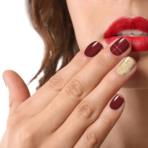 24 Sheets Nail Polish Strips Wraps With Nail File Self-dhesive Nail Stickers A