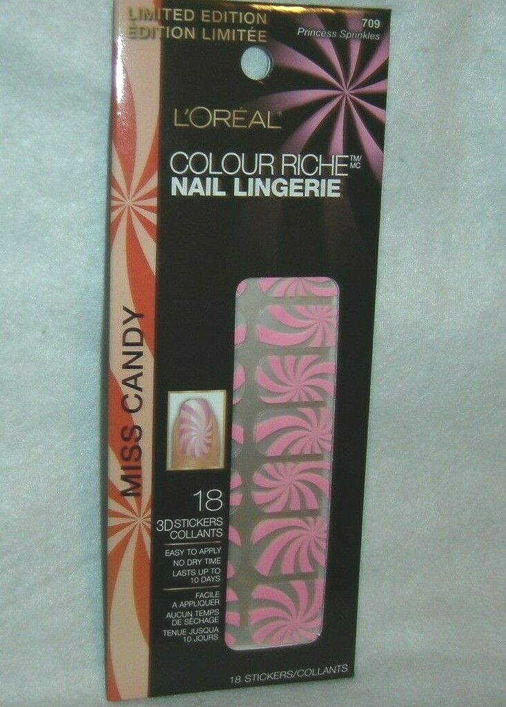 L’OREAL*COLOUR RICHE*3D Nail Lingerie #709 PRINCESS SPRINKLES~BRAND NEW~SEALED