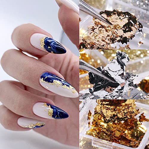 Holographic Nail Glitter 12 Colors Sparkly Ultra-Thin Aluminum Foil Nail Foils