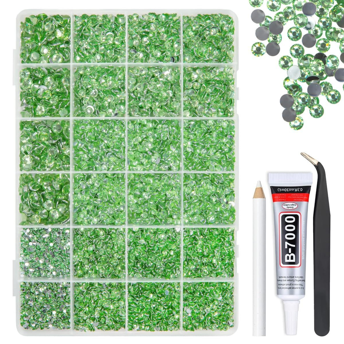 Pure White Flatback Pearls W B7000 Jewelry Glue for Bedazzling Crafting 3/4/5/6/