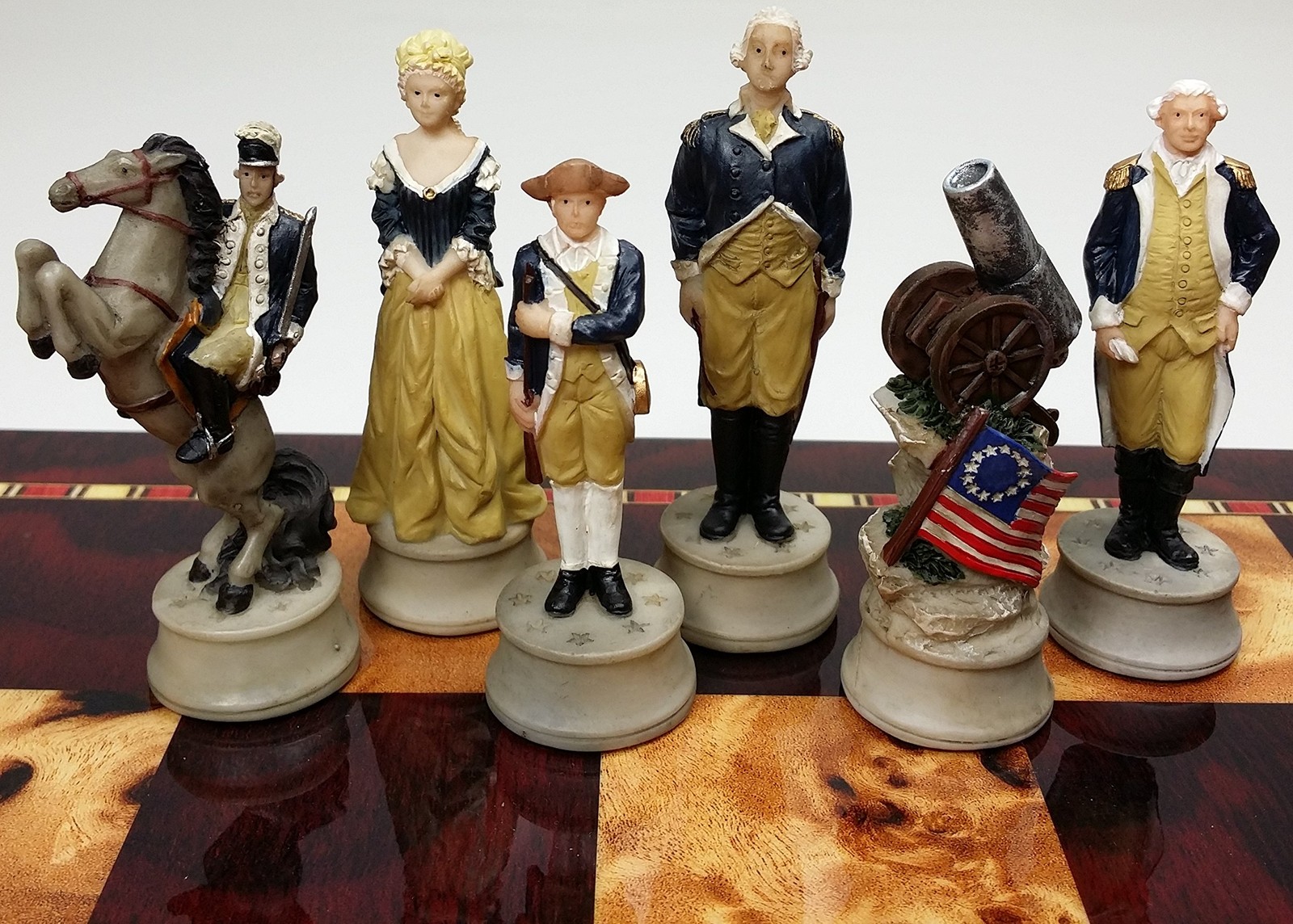 American Revolutionary Independence War 18 inches, Cherry & Burl Wood Color