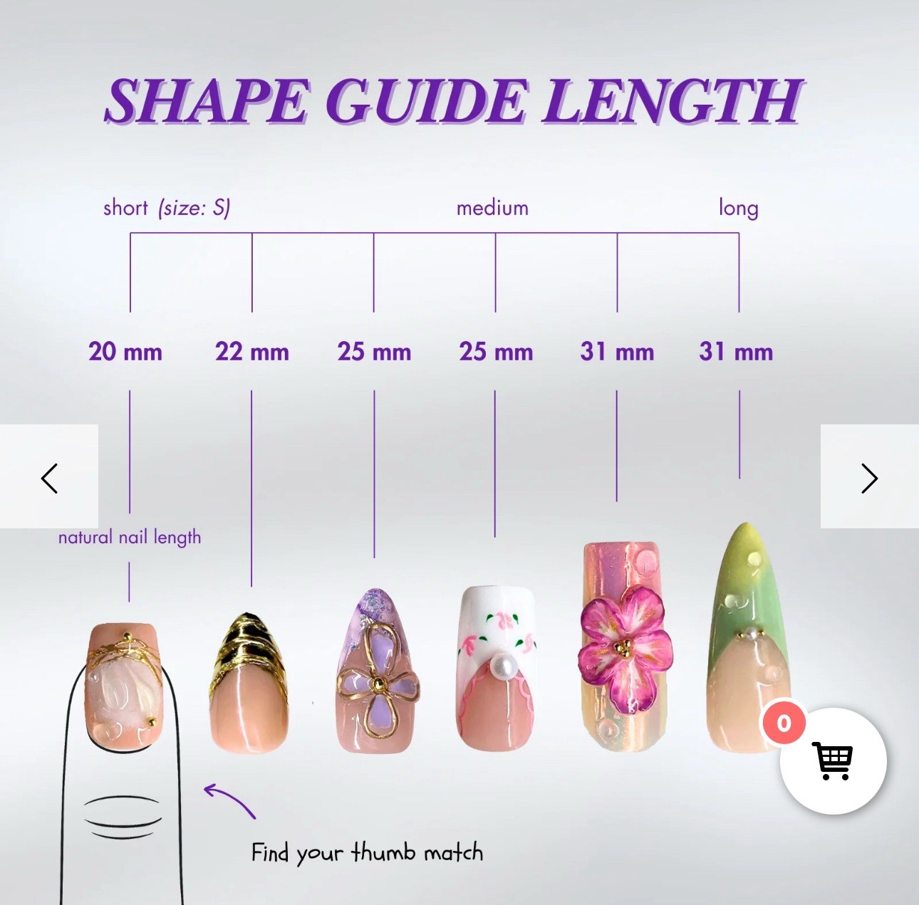 Nail Phoria Hand Made Press On Nails Blueberry Açaí Size Small