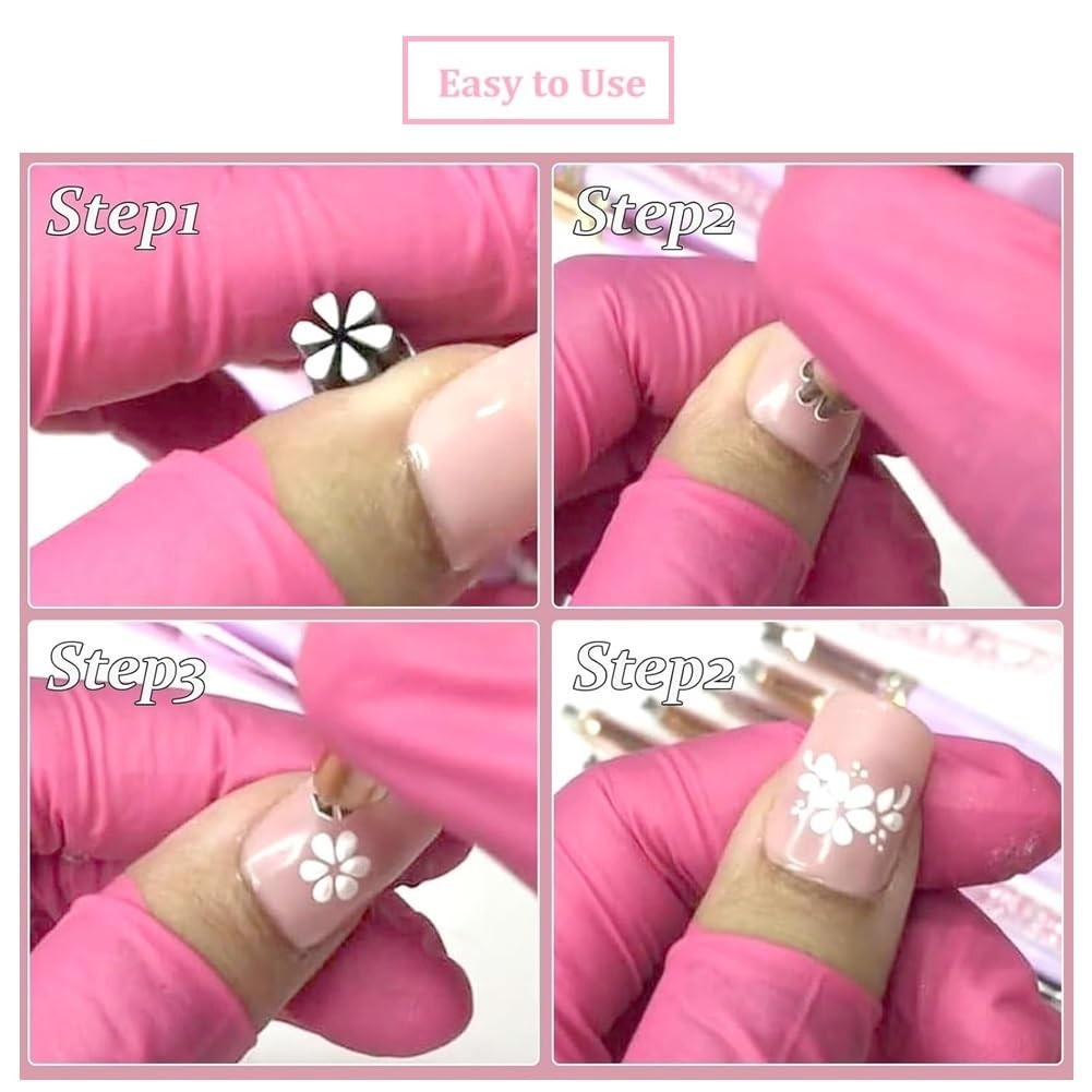 10PCS Nail Art Stamp Pen Set – DIY Nail Art Tools with 6 Patterns 💅✨