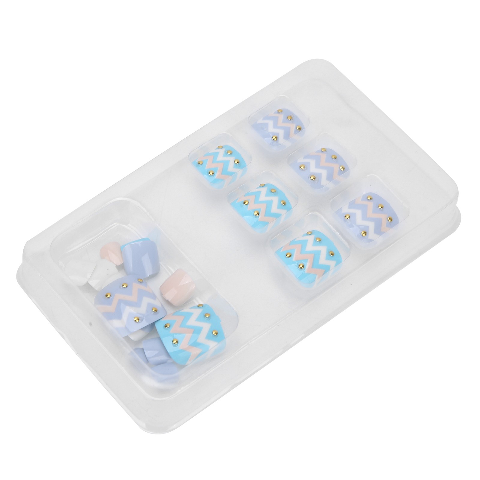 24pcs Fake Toe Nails Charming Design For Parties & Weddings Excellent