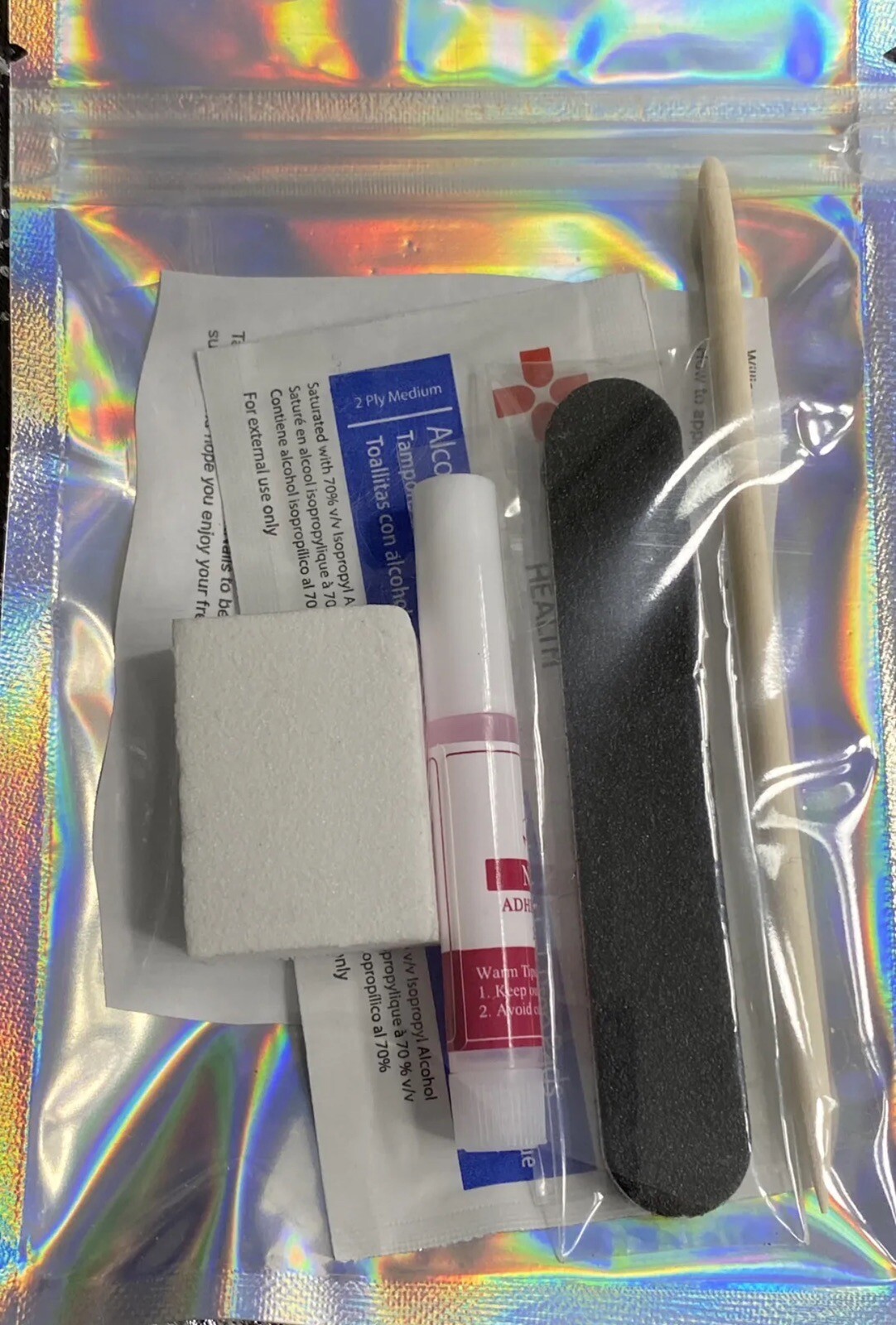 🫐 CUSTOM Gel Press On False Nails, BLUE SQUARE NAILS, 10p set M w/ FULL KIT