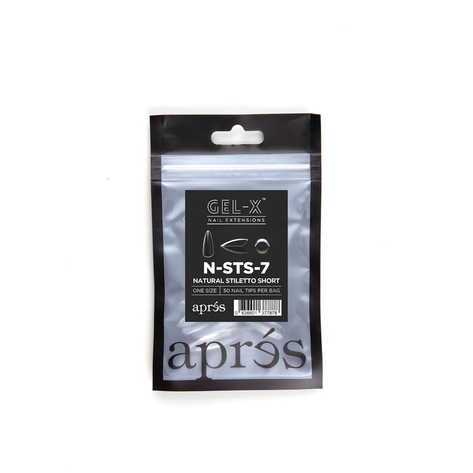 Apres Individual Tips – Natural Stiletto Short #7