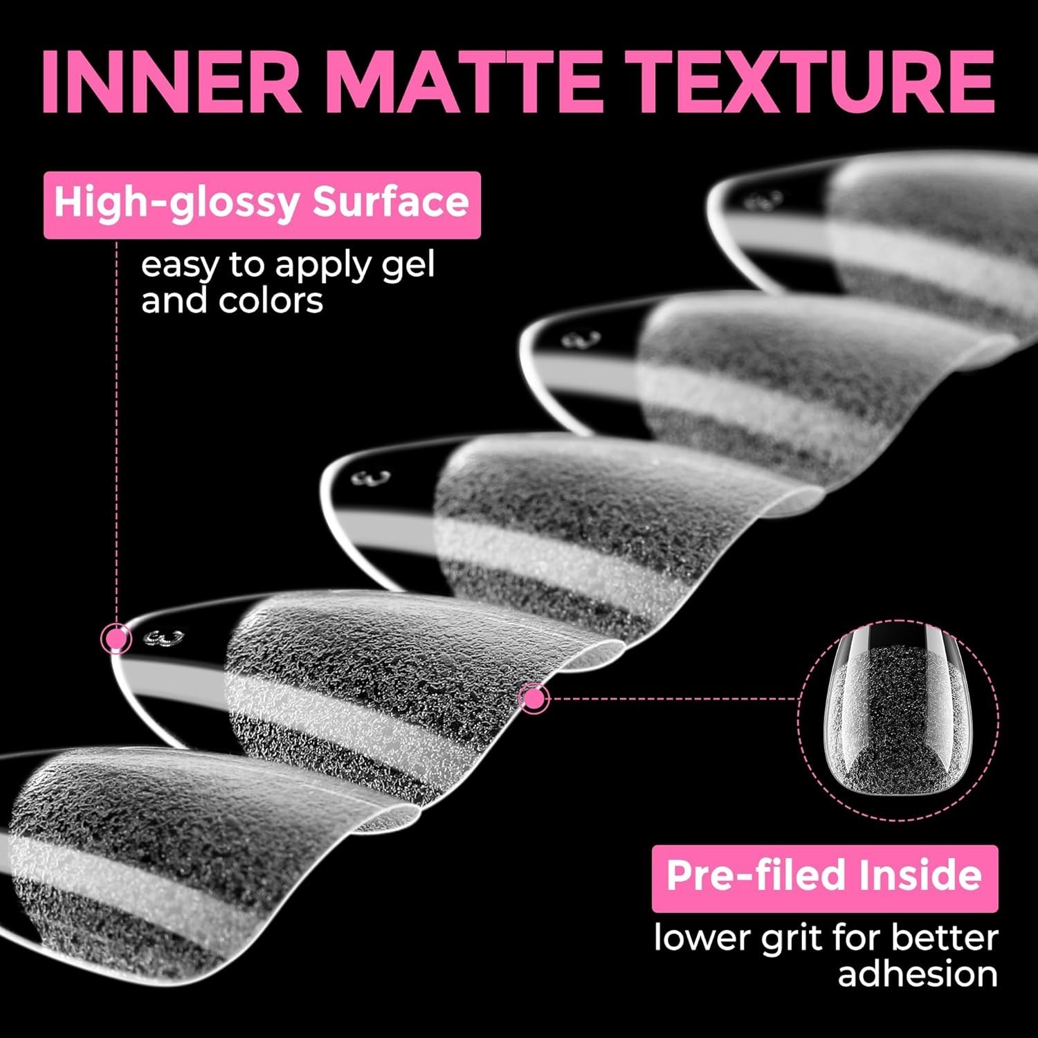 216pcs Short Almond Fake Nails – Easy DIY Gel Tips for Natural Look