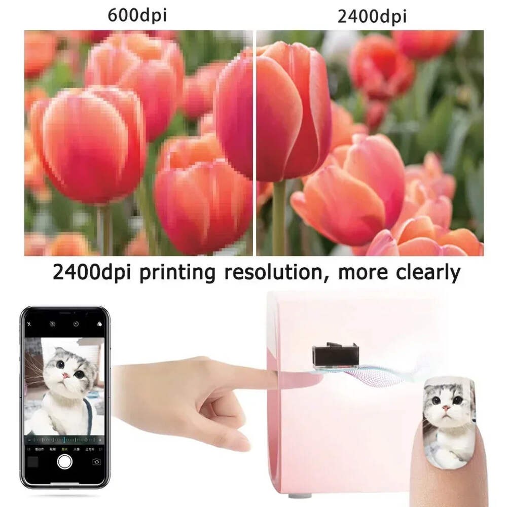 3D Nail Printer Machine WiFi 2400DPI Portable Nail Art Printer DIY