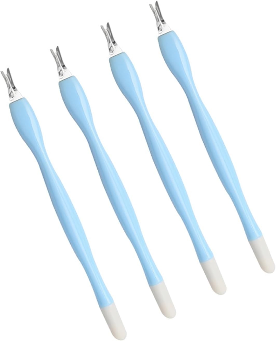 Cuticle Trimmer Pusher Remover, Rubber Tip ntle on Nail Bed, Stainl