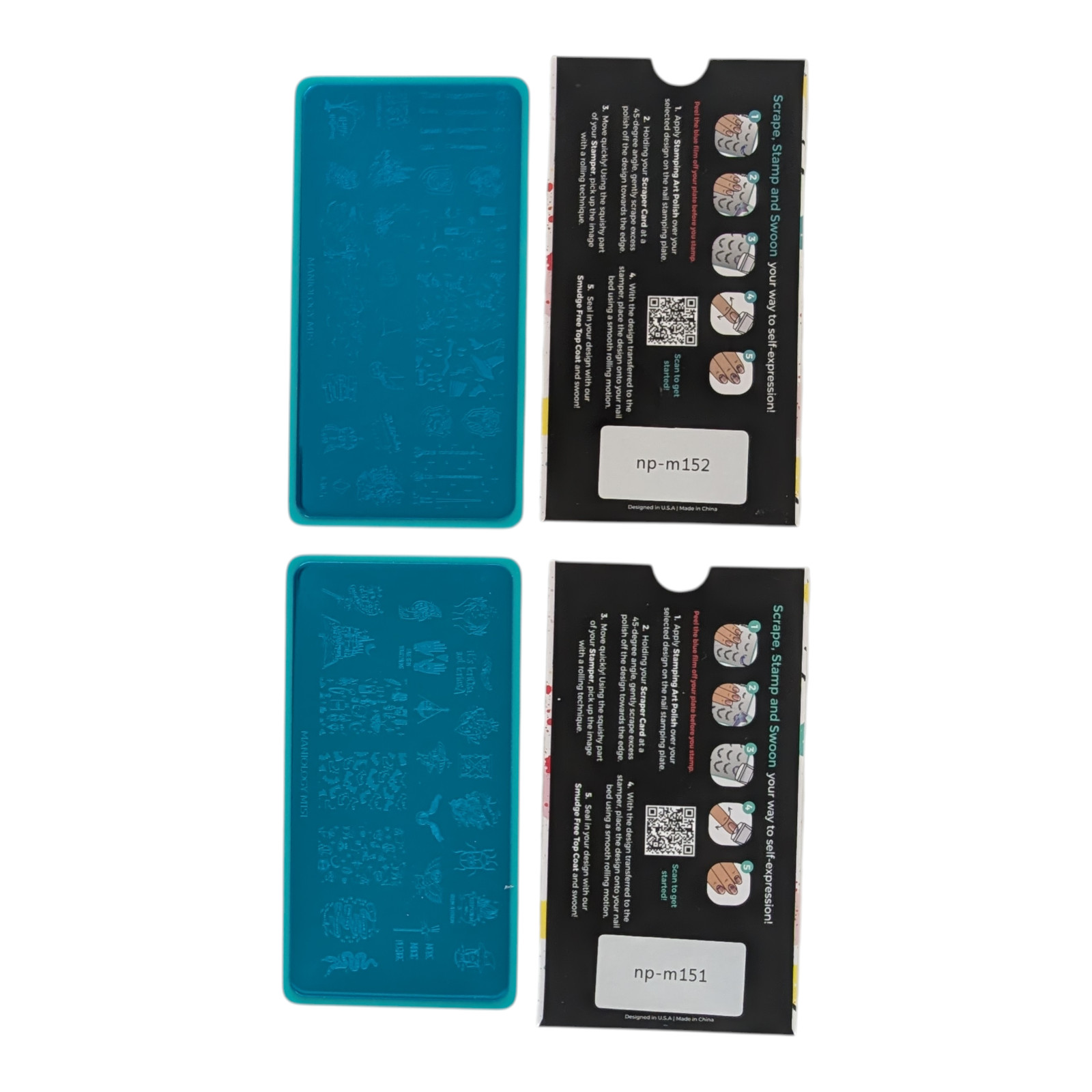 Maniology Nail Stamping Bewitched Plates – Potions m151 and Wizards Welcome m152