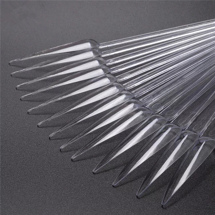 Tips Stiletto Para Diseño O Practica Natural, Clear Y White 40 Pc Ea Color
