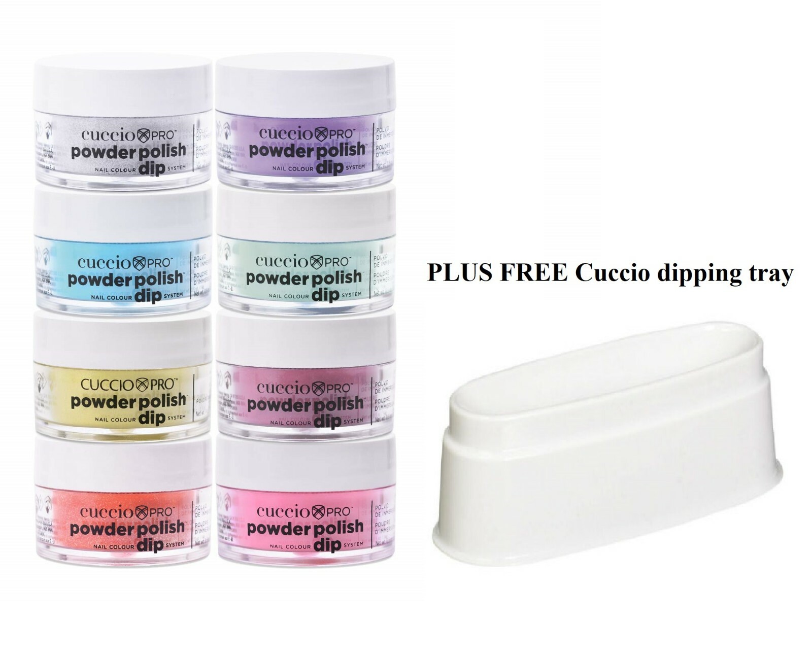 CUCCIO PRO Dipping Dip Powder Polish Nail Color 0.5 oz/14g + FREE Dipping TRAY