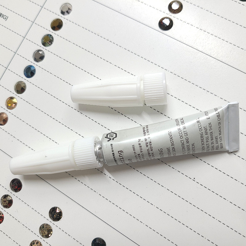 LUCANUS Pudding Gel Nail Glue 5g Thick Rhinestone Nail Art Adhesive Charms Glue