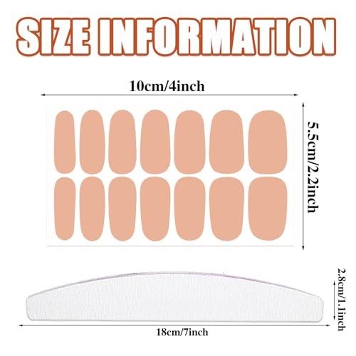 20 Sheets Light Color Series Nail Strips for Women KIT1 Light Color Solid