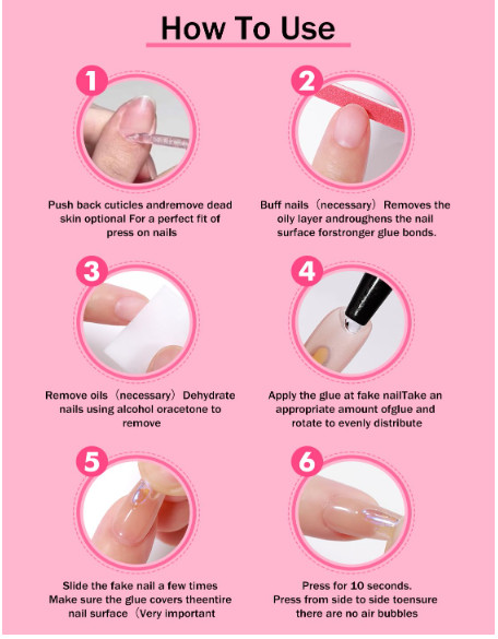 Solid Glue Gel for False Nail Tips, 30ml Gel Glue for Fake Nails Press On Nails,