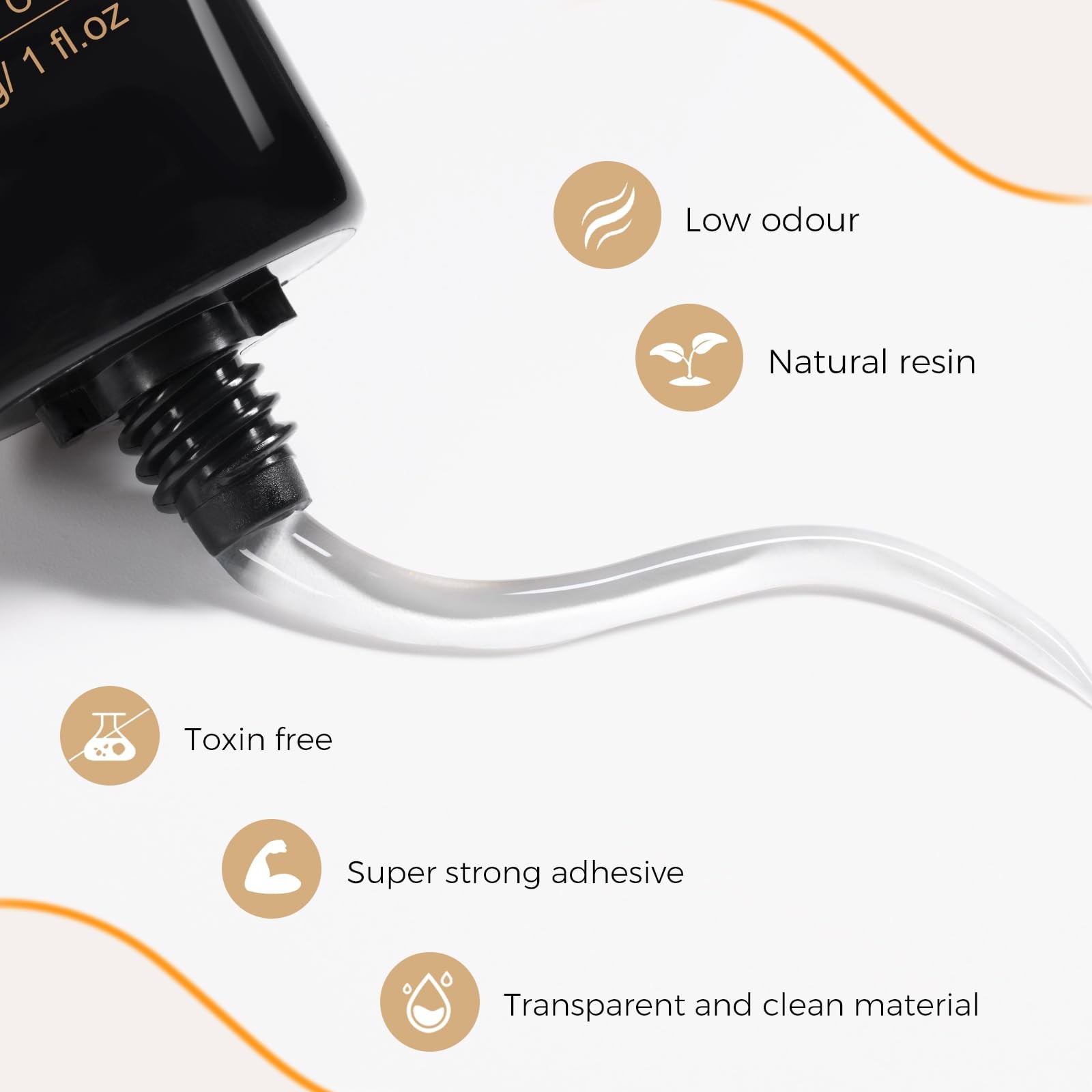 5 in 1 Gel Nail Glue, UV Nail Glue for Press ons, UV Lamp Required