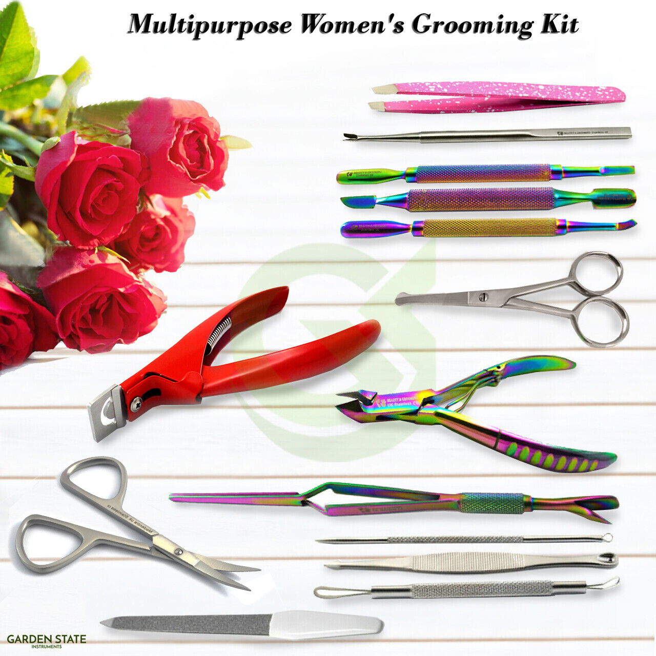 Nail Care Manicure Kit Women Acrylic Nail Clippers Facial, Cuticle Grooming Kit