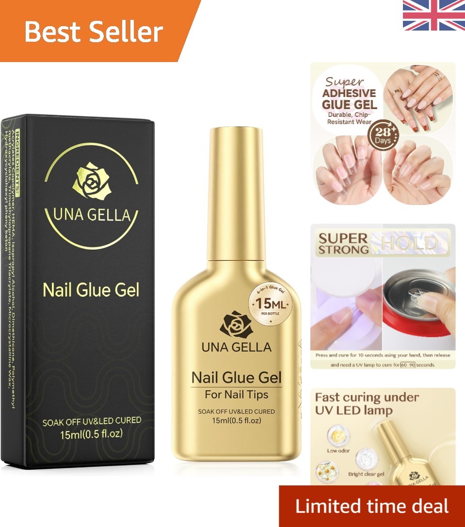 6-in-1 Gel Nail Glue 15ml – Long-Lasting Adhesion for Stunning Results