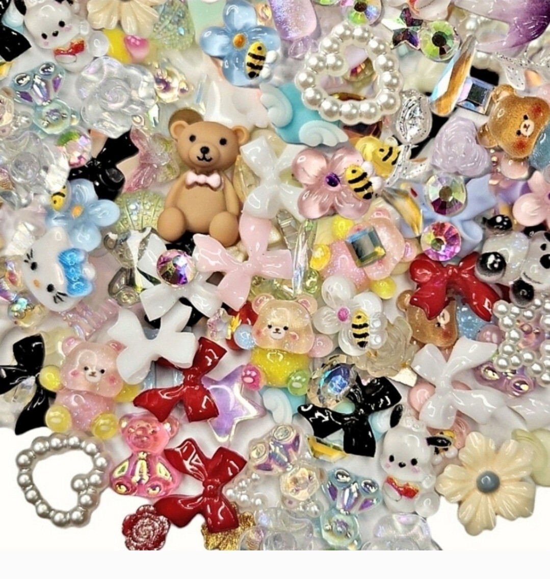 30 pcs Nail Charms 3D DIY Arts and Crafts