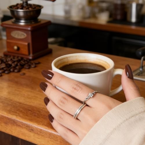 Brown Press on Nails Almond, Fall Coffee Chocolate Press ons, chocolate brown