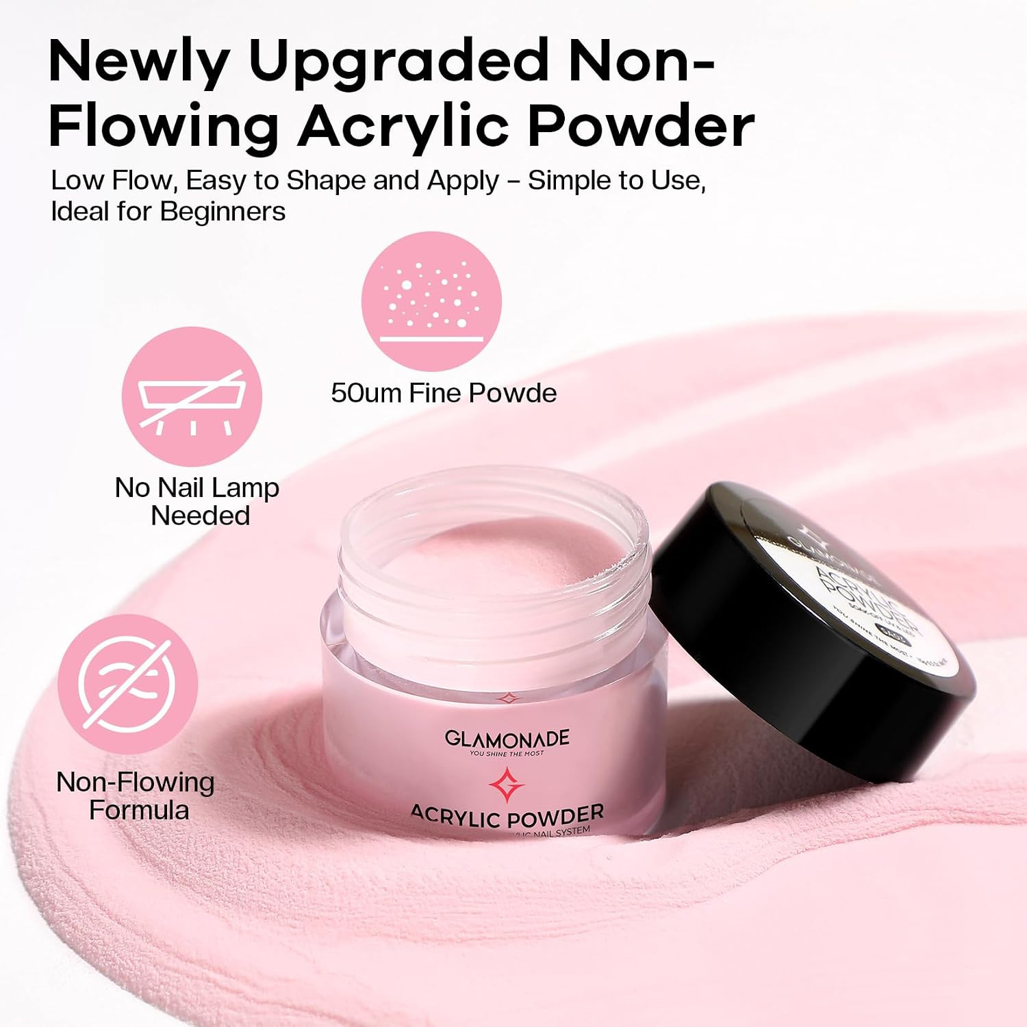 Acrylic Nail Kit for Beginners: Clear Pink Acrylic Powder Set Professional Nails