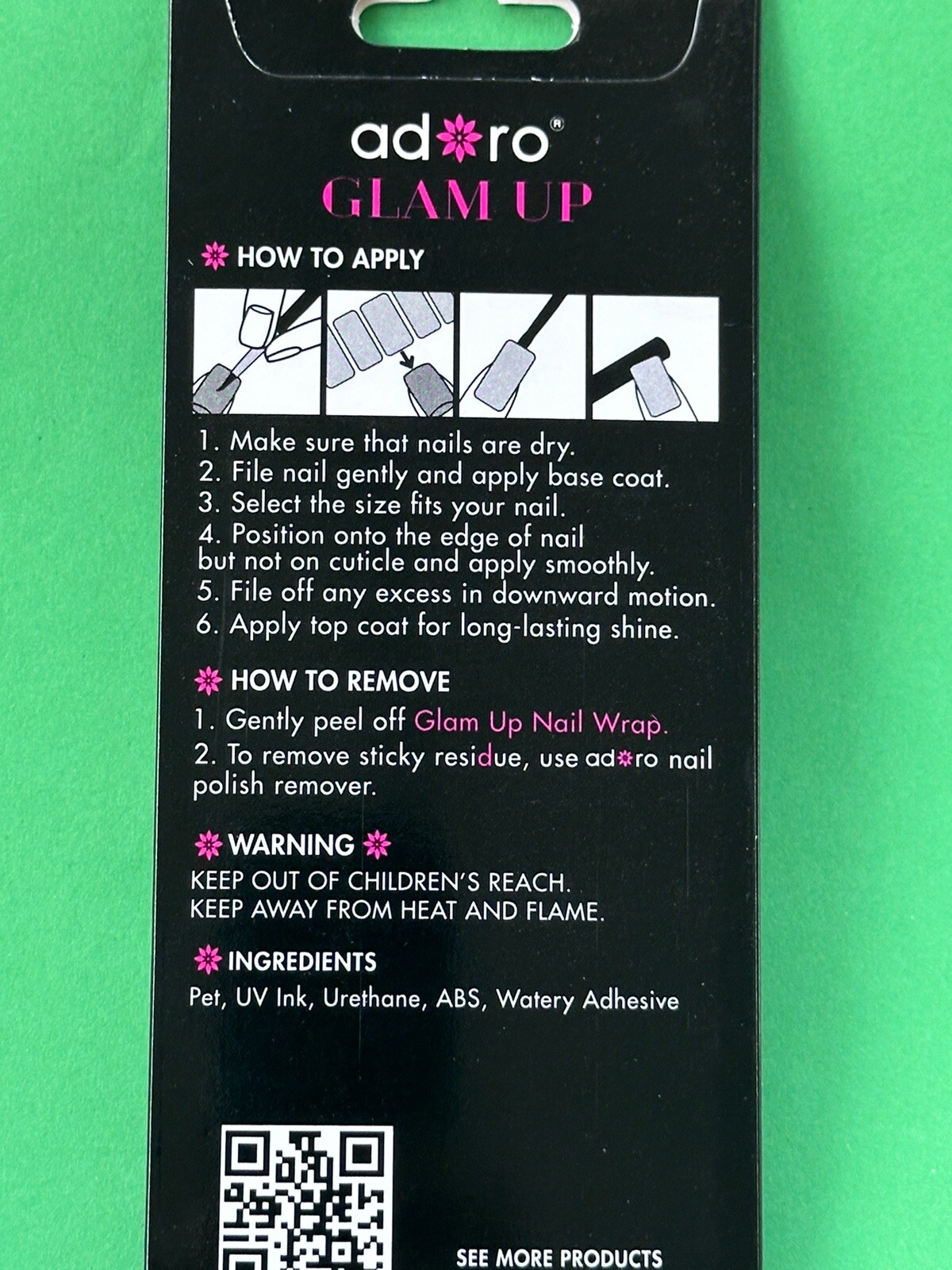 20 Strips In a Pack Instant Nail Wrap, Peel and Apply, Hottest design Brand New.