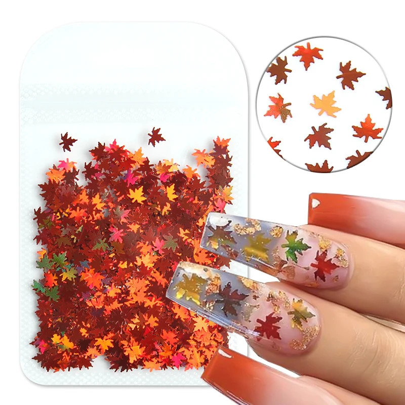 2g Holographic Nail Art Glitter Shiny Sweet Love Red Heart Flakes Sequins 3D Nai