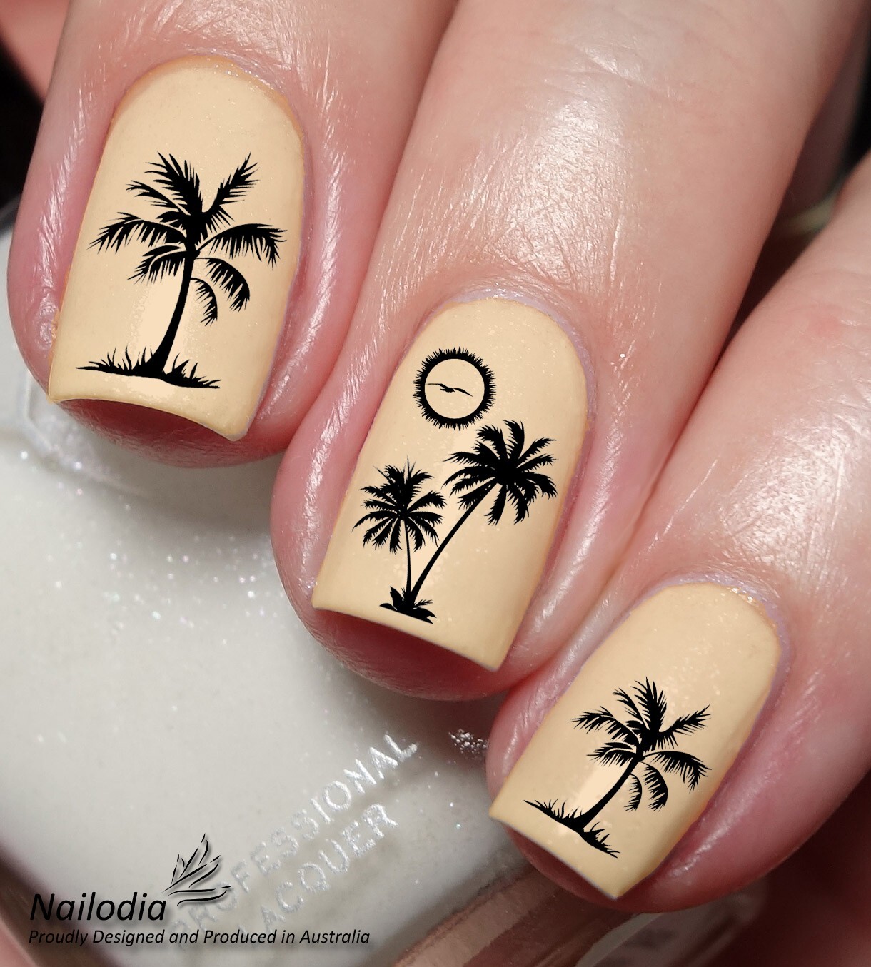 Palm Tree Nail Art Decal Sticker Water Transfer Slider – Tropical Theme