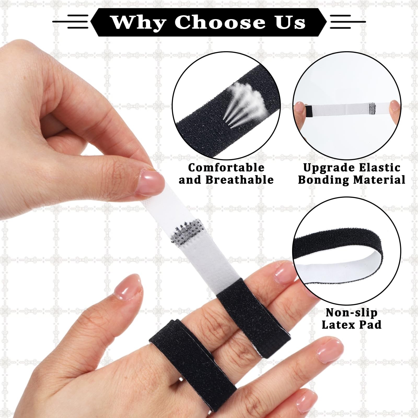 12pcs Buddy Tape Finger Splint Wraps Hook Loop Splint Fingers Straps Adjustab…