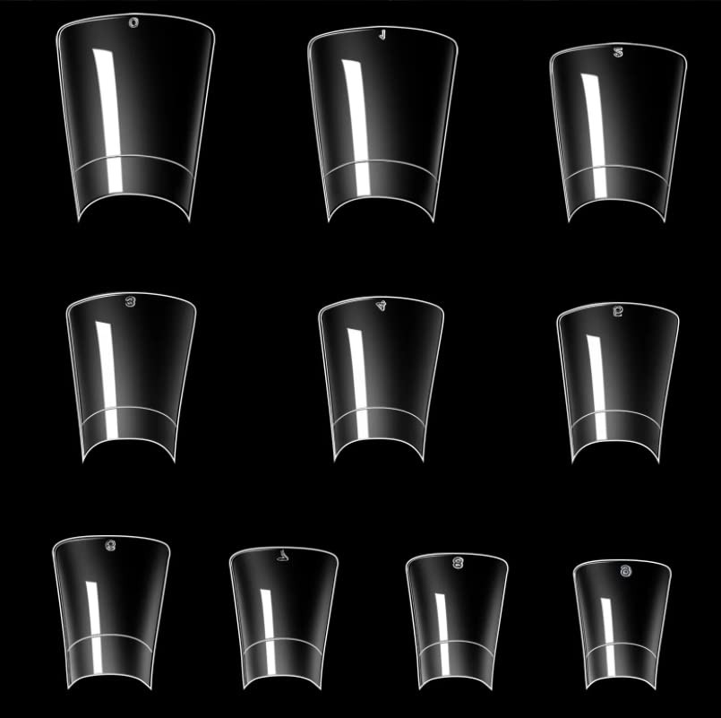 Duck Nail Tips 500PCS，SITELENABY Clear Duck Feet Flare 500pcs Duck nail tips