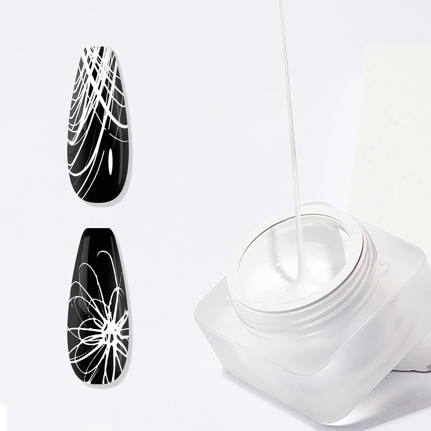 3D White Spider Gel for Nails Painting Spider Gel for Nail Art Polish DIY Nail D