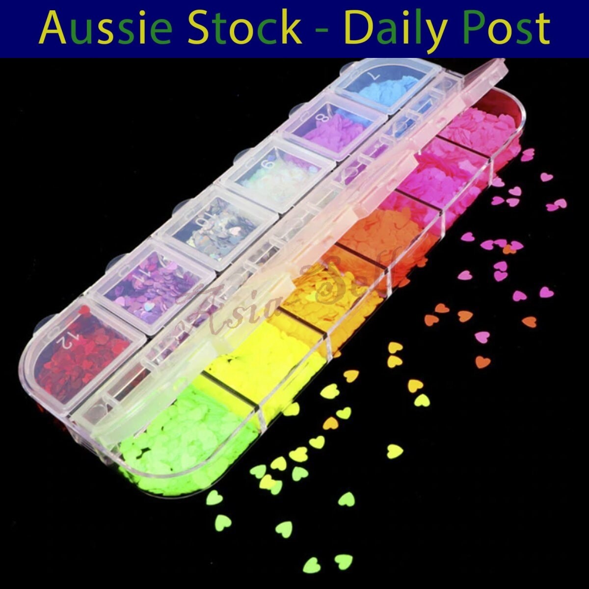 Nail Paillette Holographic Fruit Heart Butterfly Mirror Slices Nail Art Sequins