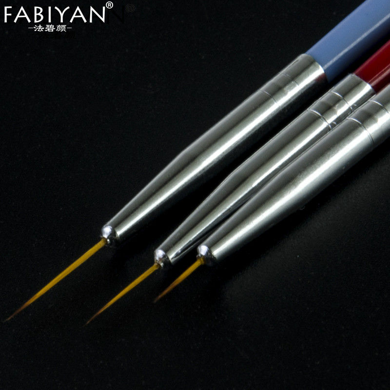 3 Pcs set DIY Nail Art Liner Painting Pen 3D Tips Acrylic UV Gel Brushes Drawing