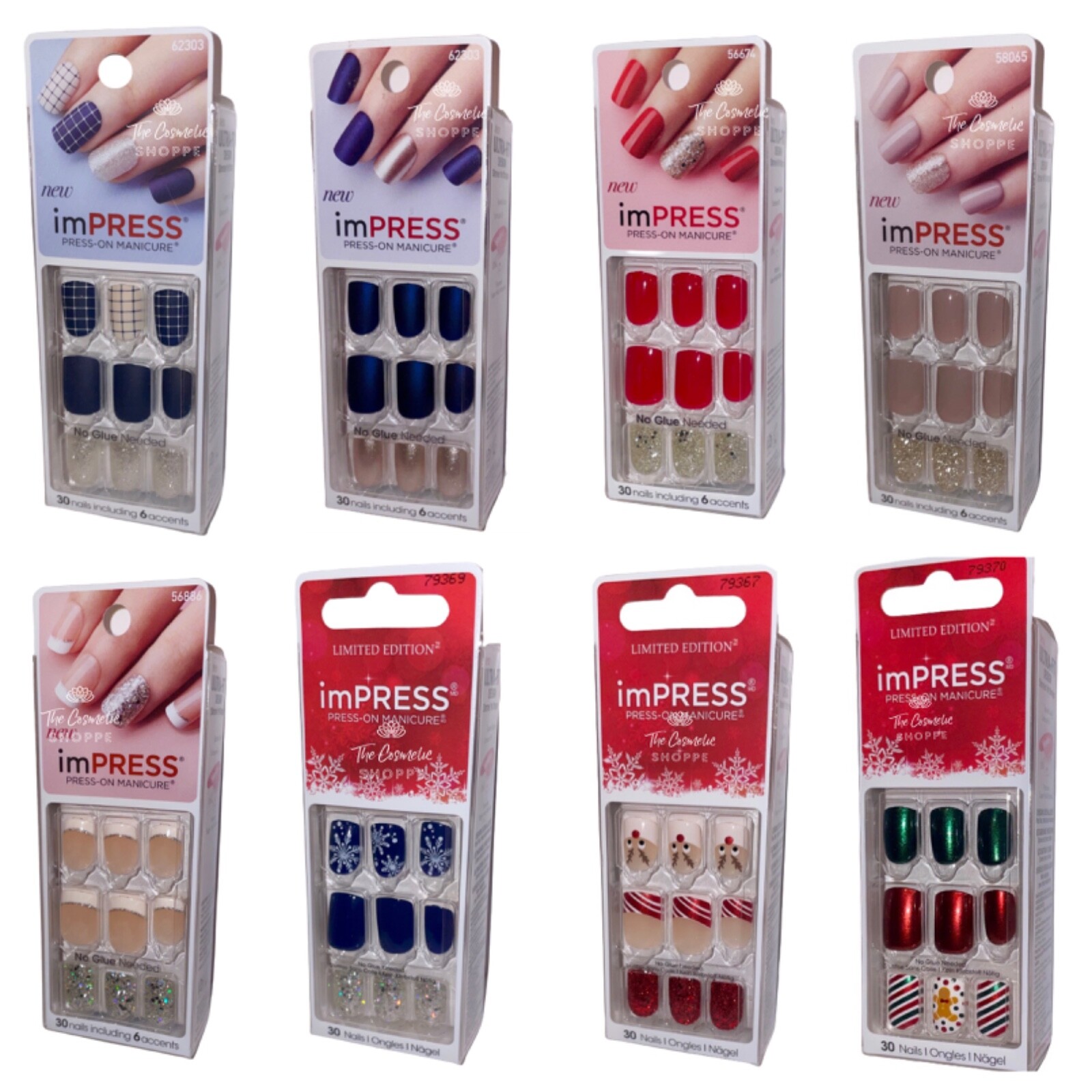 Kiss Impress Press On Short Length Nails You Choose 1 or More! New!Qty Discounts