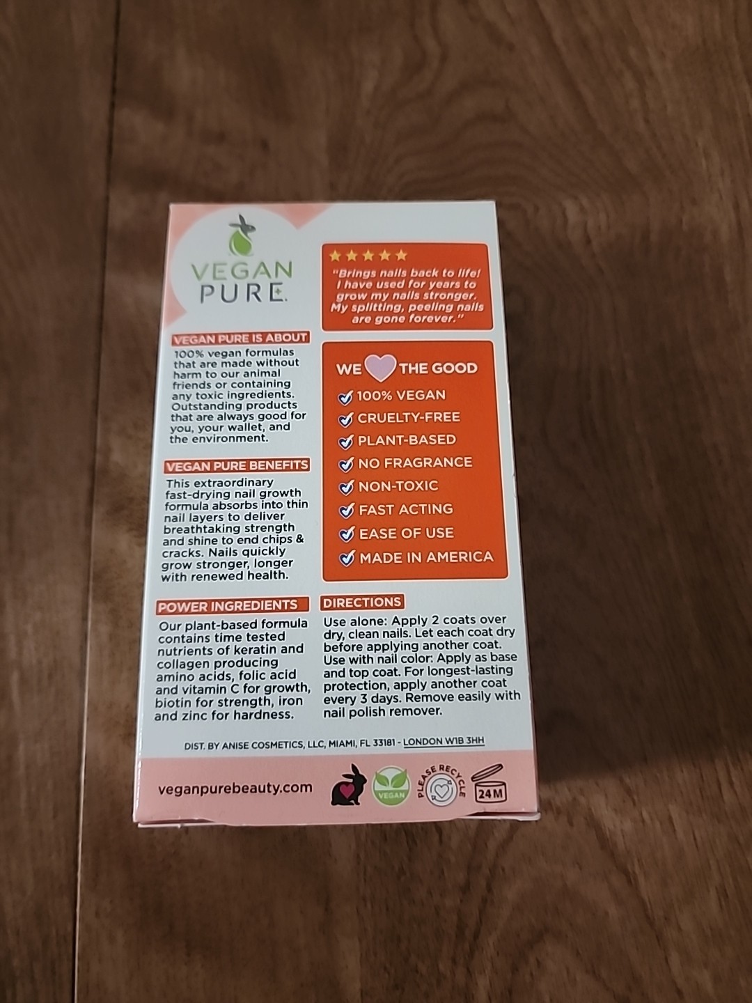 Vegan Pure – Multi-Vitamin Super Strength Growth Cruelty Free .5 Fl Oz