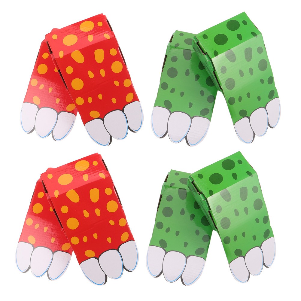 4 Pairs Assorted Color Cardboard Claws Costume for Kids DIY Craft and Role Play