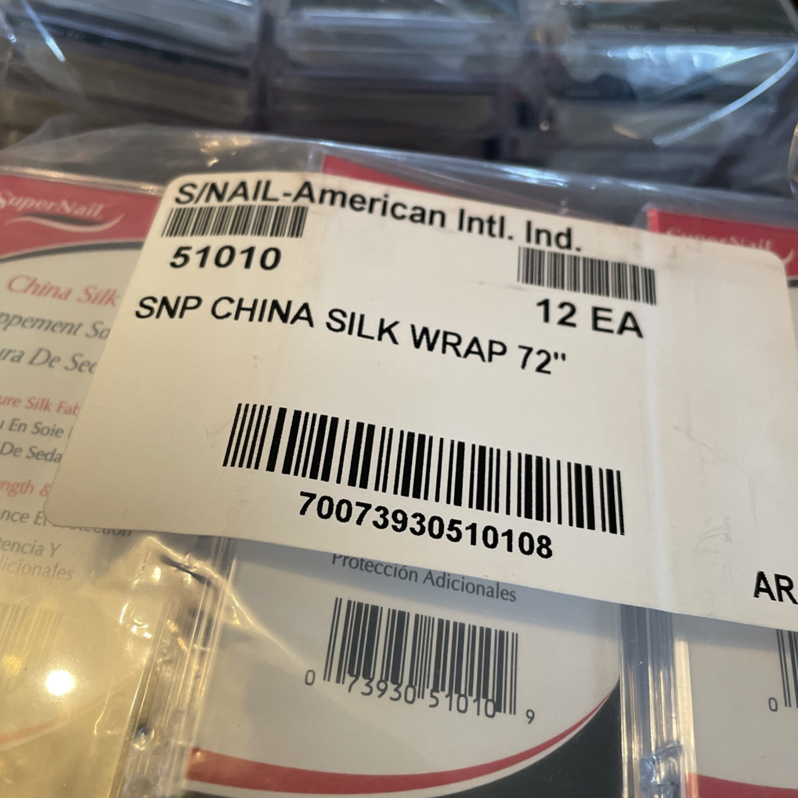 New 5 BOXES Super Nail China Silk Wrap 72 IN. FREE SHIP All In Another Box