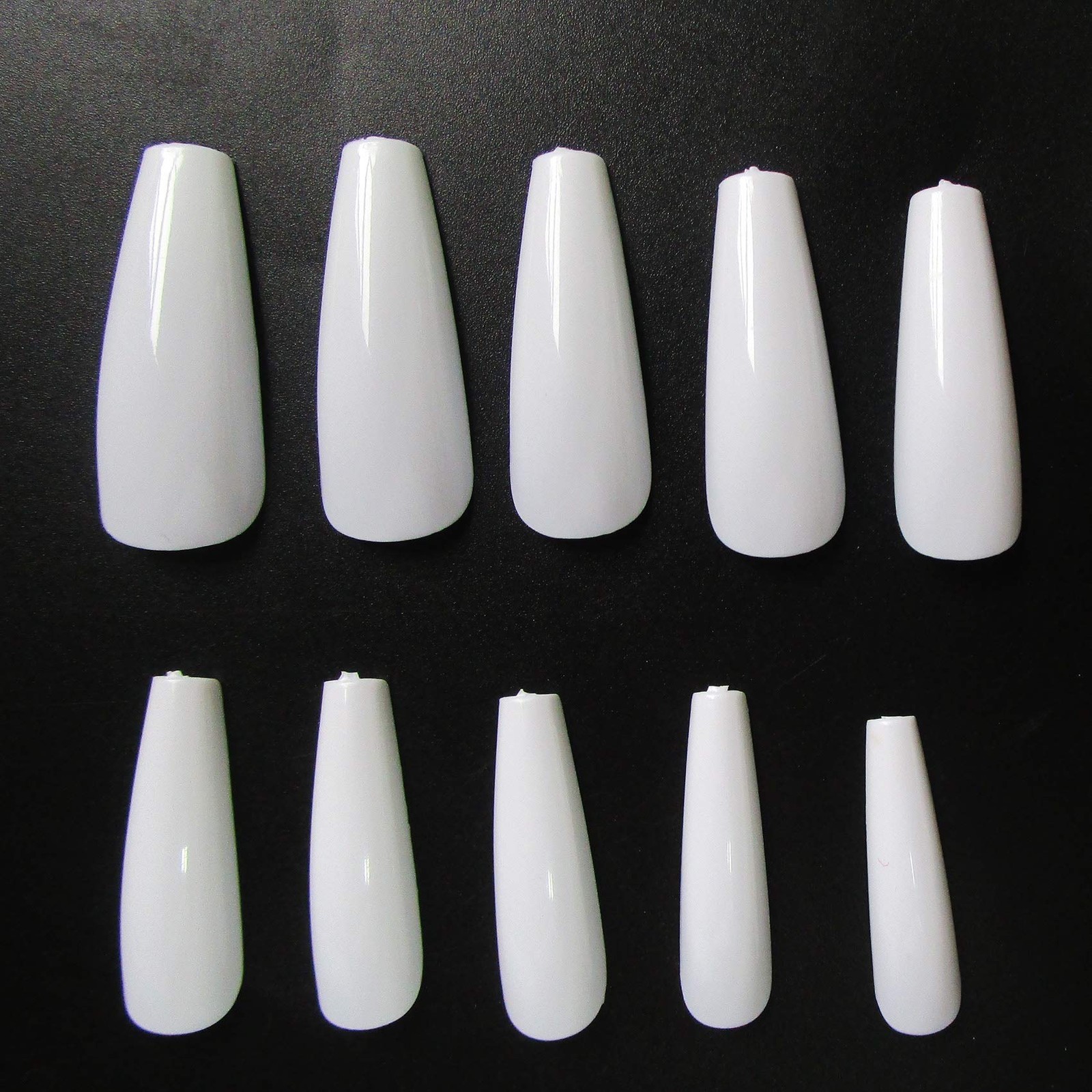 Colored Coffin Press on Nails Long Ballerina False Fake Nail Tips Full Cover …