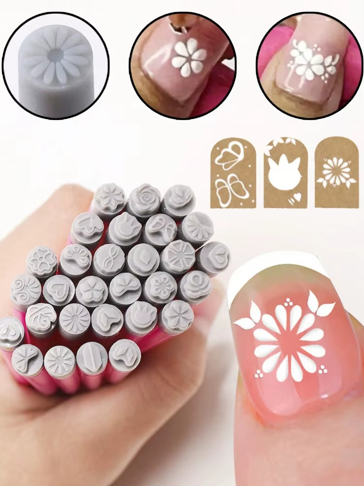 5/10Pcs Set Nail Art Stamp Pen DIY Floral Butterfly Nail Graffiti Nail Dotting T