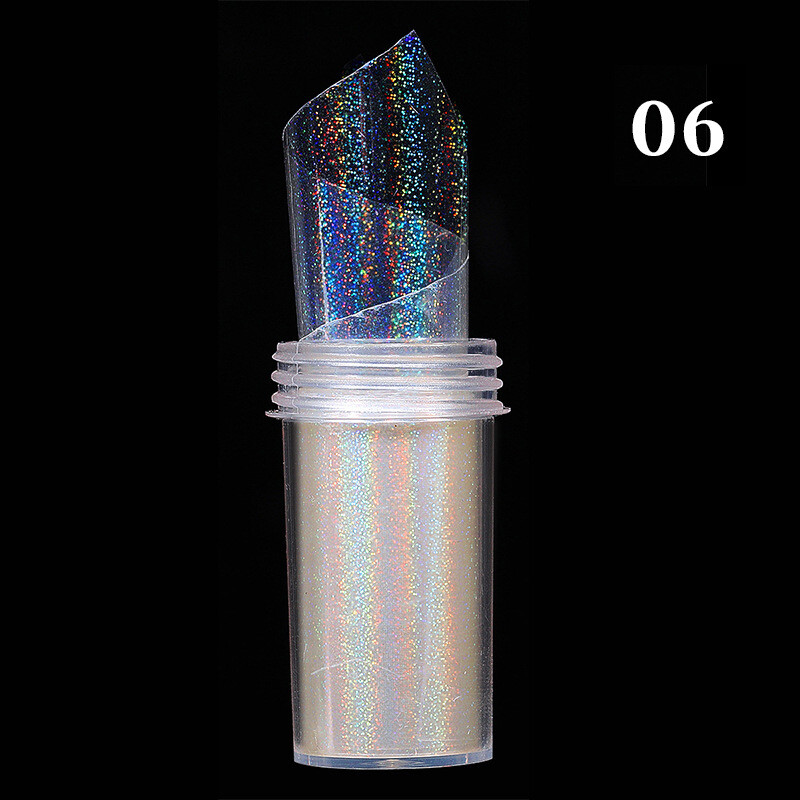 1 Rolls Holographic Nail Foil Punk Geometric Nail Art Transfer Stickers Glitter