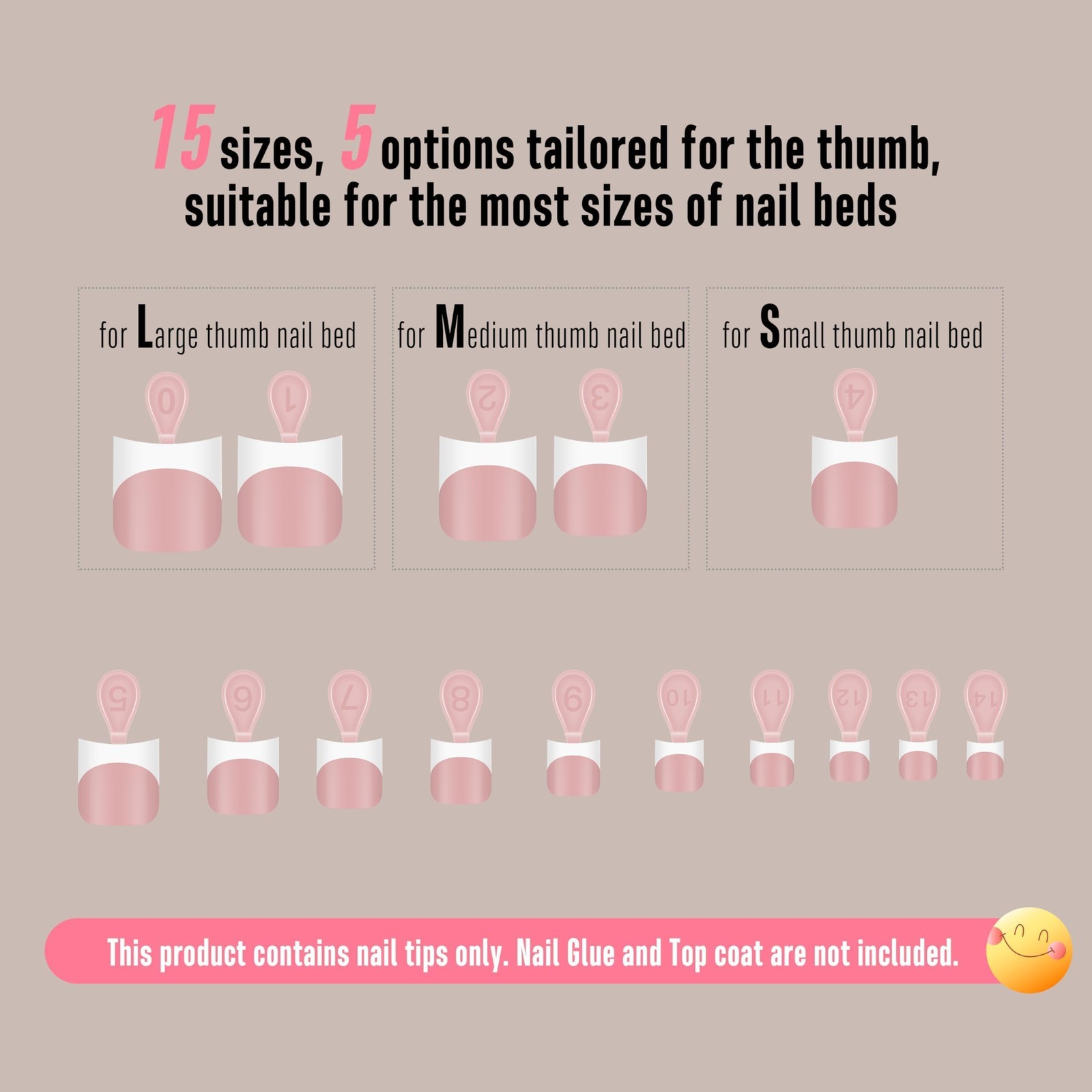 Short Toe Nail Tips White French Tip Press on with Moon Curve, BABY PINK Thic…