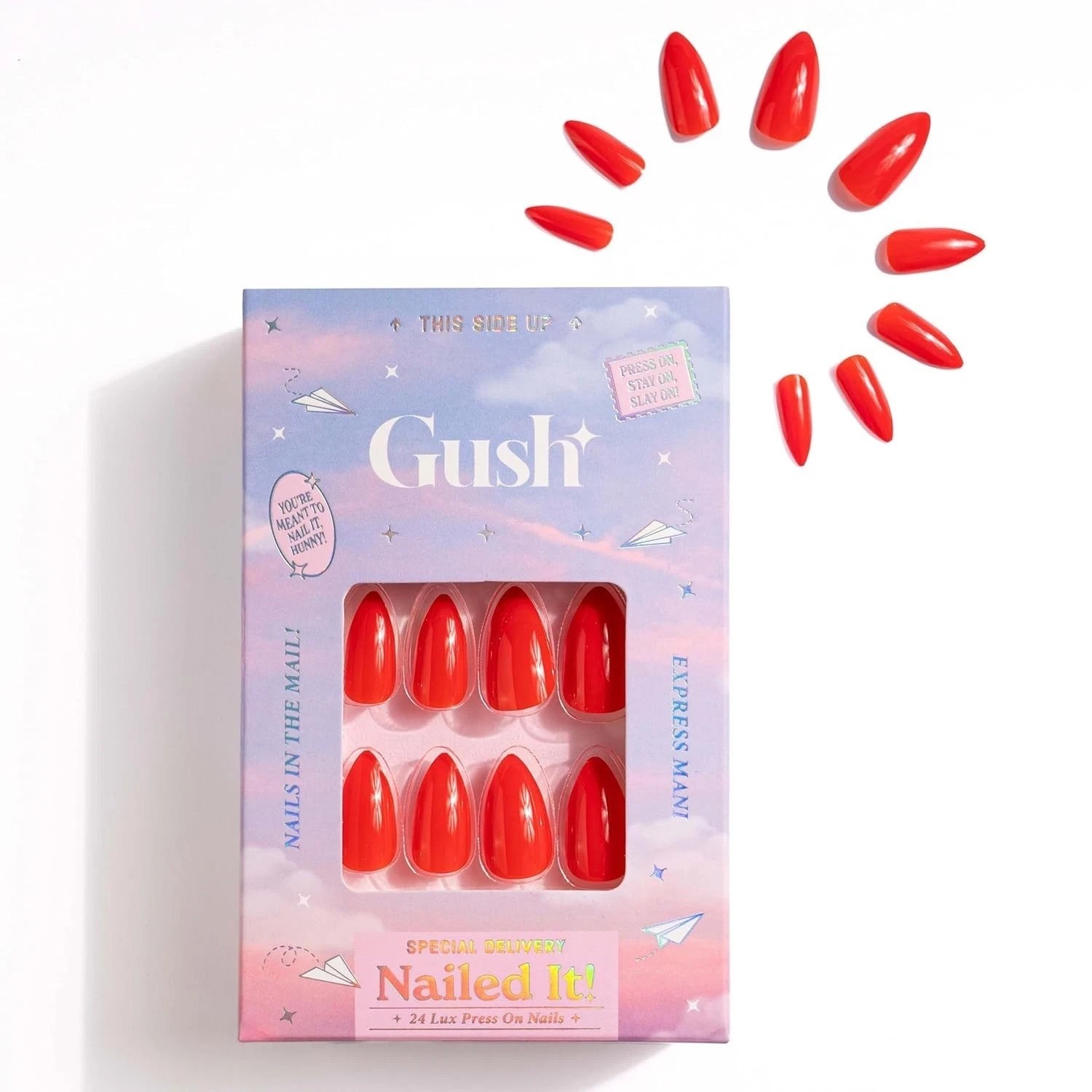 Gush Beauty Press On Nails | Reusable Extensions | 24 Nails Set Free Shipping t8