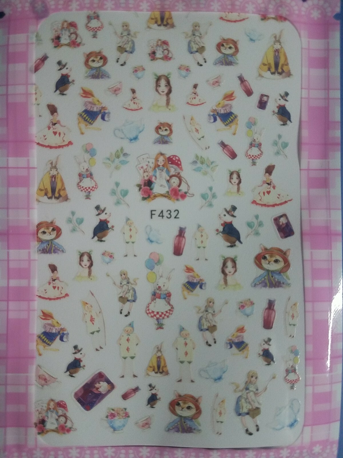 Alice in wonderland nail art stickers