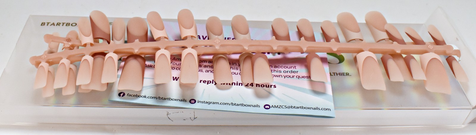 BTArtbox X-Coat Tips 2-in-1 Soft Gel System Natural Series 600 PCS 15 Sizes Nail