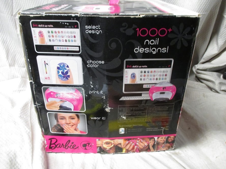 Barbie Doll’d up Nails Digital Nail Printer 2008 Mattel | New – Complete!