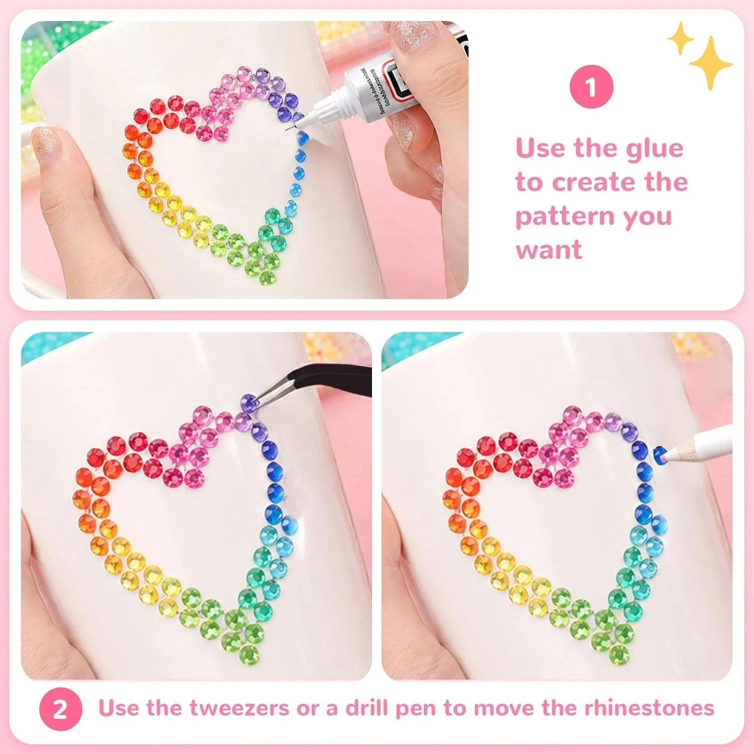 Bedazzling Kit 40 Colors Bedazzler Kit with Rhinestones Resin Jelly 40000 PCS