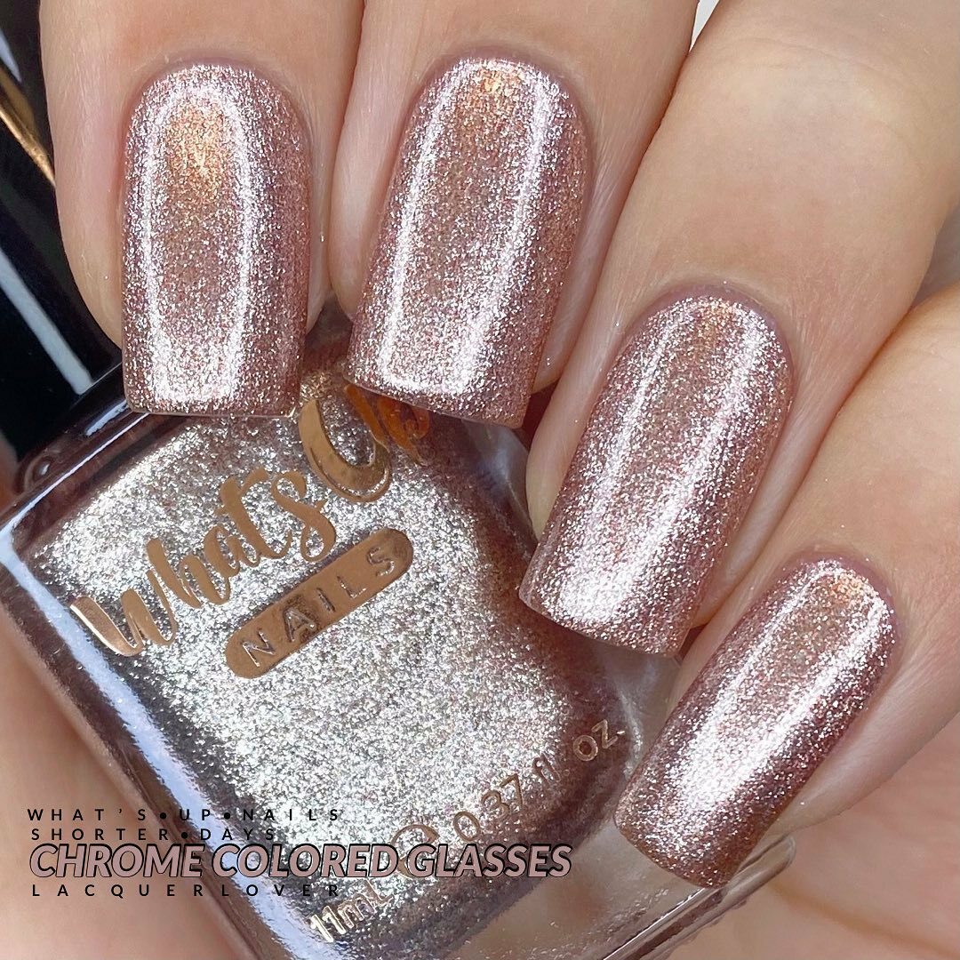 Chrome Colored Glasses Regular Polish (Rose Gold Chrome), Polish for Nail Art